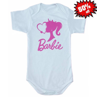 Боді короткий рукав молочний «Barbie»